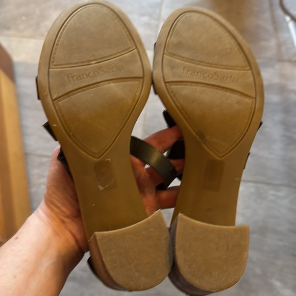 Franco Sarto Black Leather Strappy Heeled Sandals - Picture 4 of 4